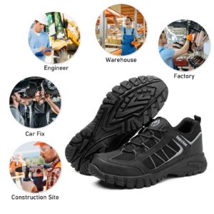 Cleab JK760 Casual sports lightweight non-slip safety shoes（black） (7)